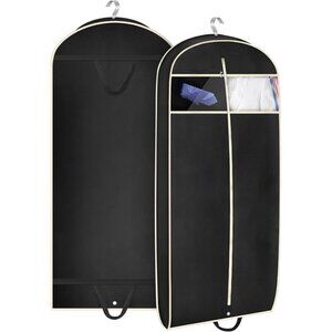 43" Gusseted Travel Garment Bag with Accessories Zipper Pocket Breathable Suit